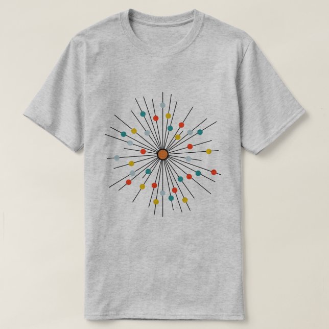 Vintage Atomic Dot Retro T Shirt (Design framsida)
