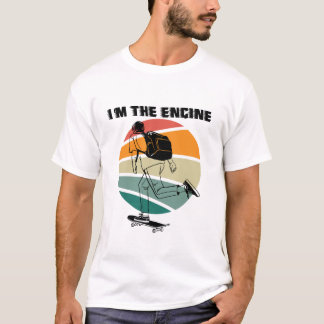 Vintage att jag är motorskateboard roligt t shirt