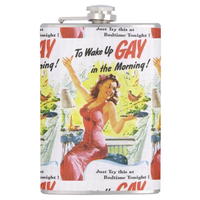 Vintage "Att vakna homosexuell" Fickplunta (Framsidan)