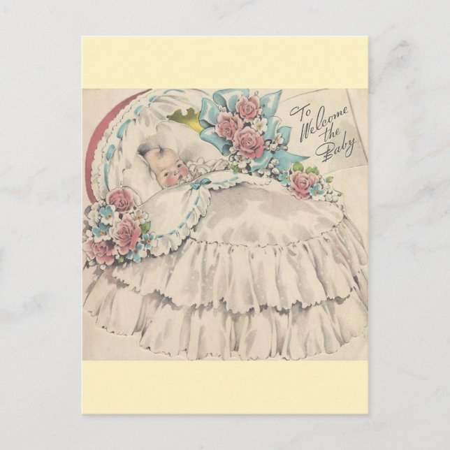 Vintage att välkomna Baby Vykort (Framsida)