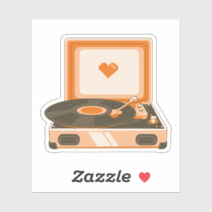 Vintage Audio LP Vinyl Record Player MAGNET Klistermärken