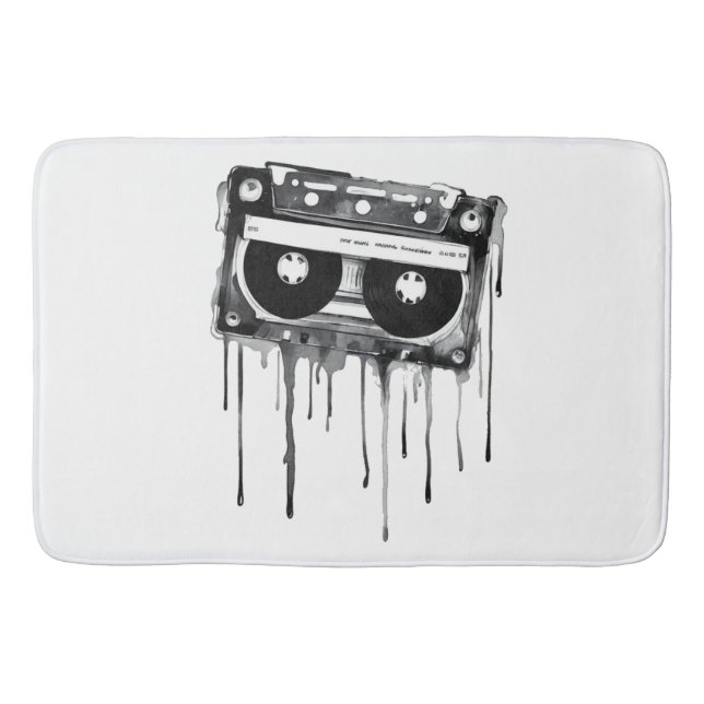 Vintage audiokassett badrumsmatta (Framsidan)