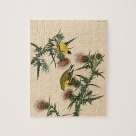 Vintage Audubon American Goldfinch Bird Painting Pussel