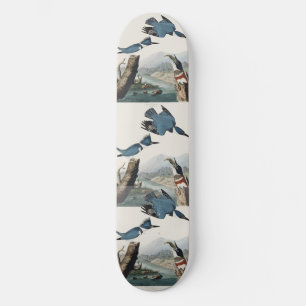 Vintage Audubon Bältrad kungsfiskare Fågelkonst Mini Skateboard Bräda 18,5 Cm