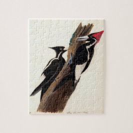 Vintage Audubon Ivory-billed Woodpecker-målning Pussel