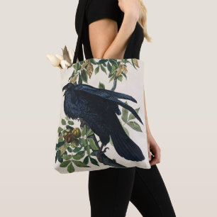 Vintage Audubon Korp Fågel Natur Konst Tygkasse