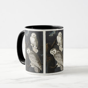 Vintage Audubon Snöuggla Natt Fågel Konst Mugg
