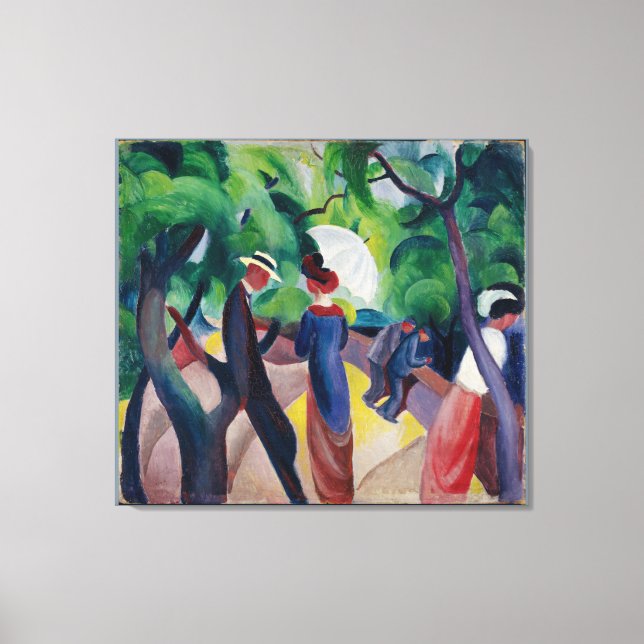 Vintage August Macke Prostege Canvastryck (Framsida)