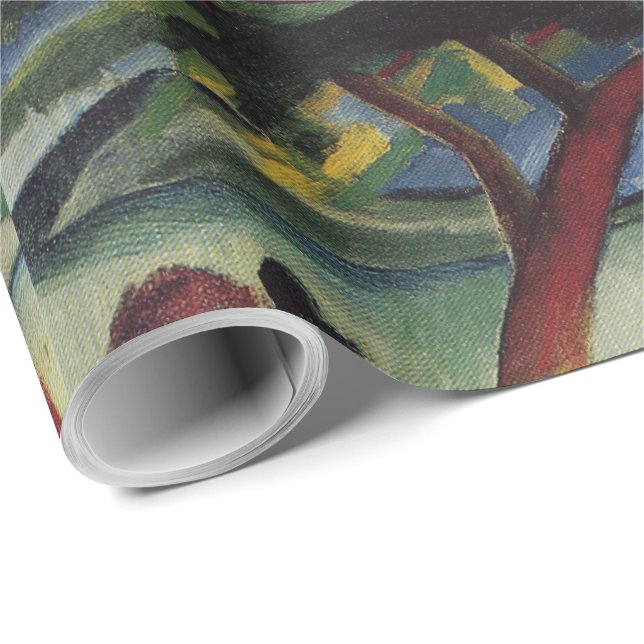 Vintage August Macke Walkers vid Sjö Presentpapper (Rullad Hörn)