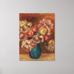 Vintage Auguste Renoir Flowers i Grönt Vas Canvastryck