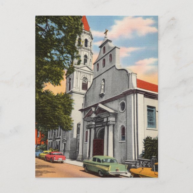 Vintage Augustine Florida Vykort (Framsida)
