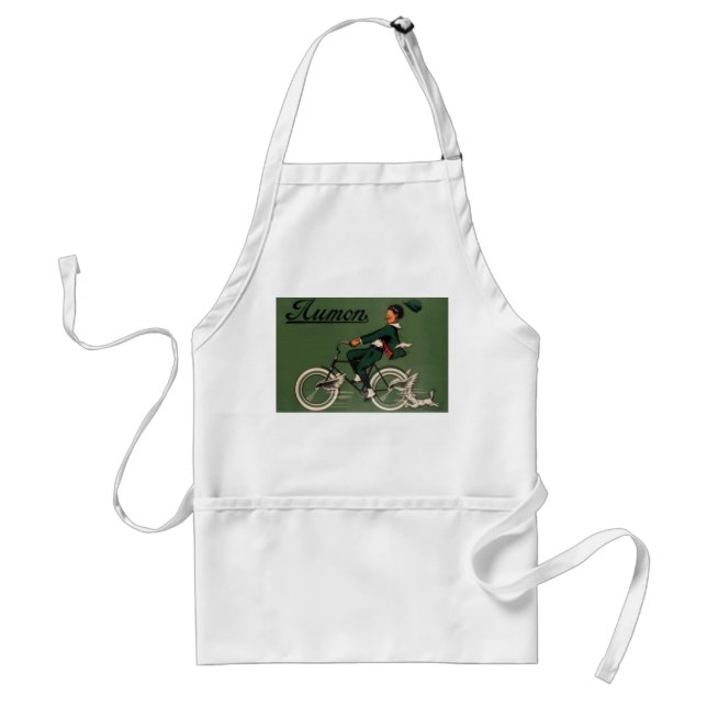 Vintage Aumon Bicycle Annons Förkläde (Framsidan)