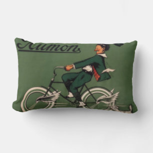 Vintage Aumon cykelreklam Lumbarkudde