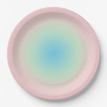 Vintage Aura Blue Rosa Gradient Ombre