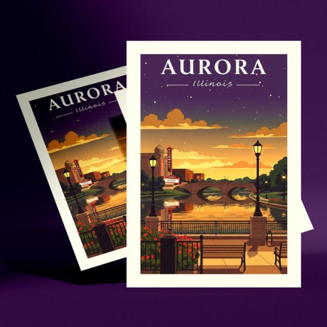 Vintage Aurora Illinois Vykort (Skapare uppladdad)