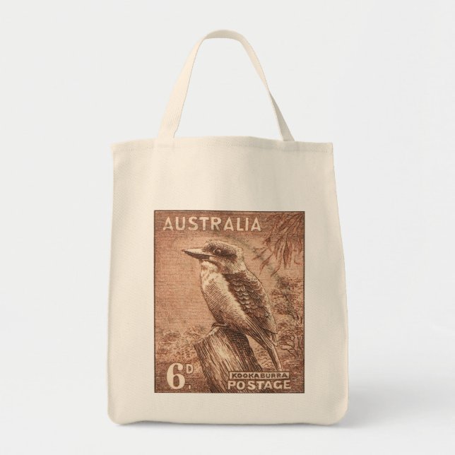 Vintage Australia Kookaburra Bird Tygkasse (Framsidan)