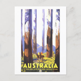 Vintage Australia Travel Poster Vykort