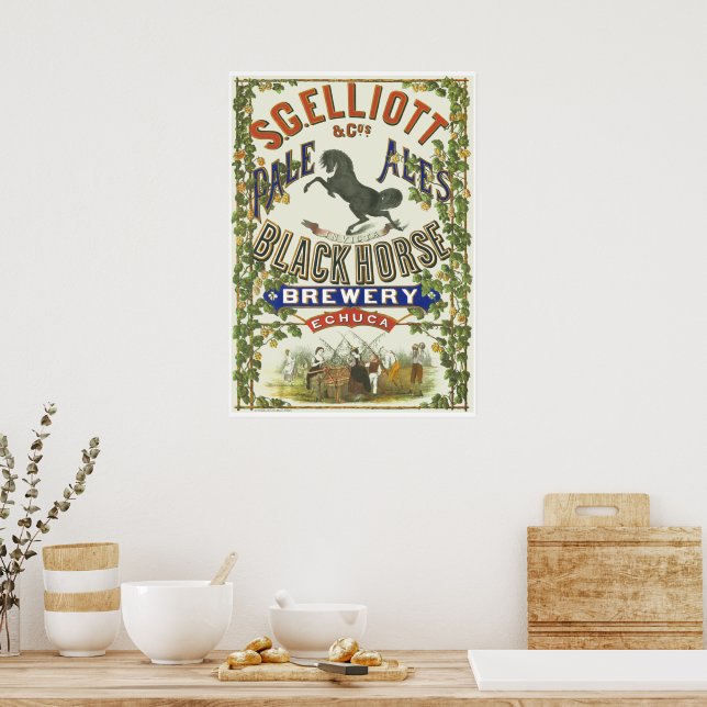 Vintage Australian Brewery Advertising Poster (Kök)