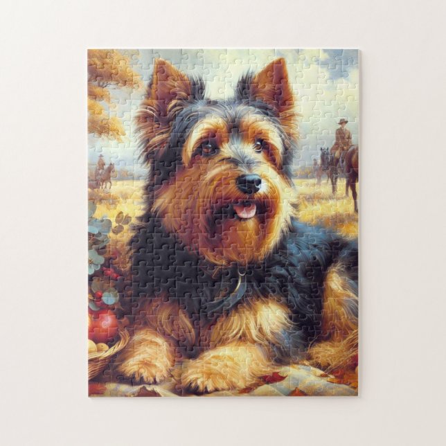 Vintage Australian Terrier Painting Pussel (Vertikal)