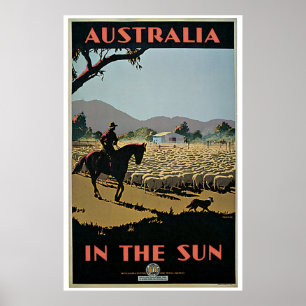 Vintage Australien i reseaffischen Sol Poster