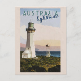 Vintage Australien Point Perpendicular Lighthouse Vykort
