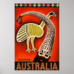 Vintage Australien Resa Poster Aboriginell Konst
