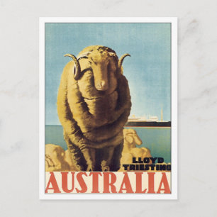 Vintage Australiens Frakt Line Vykort