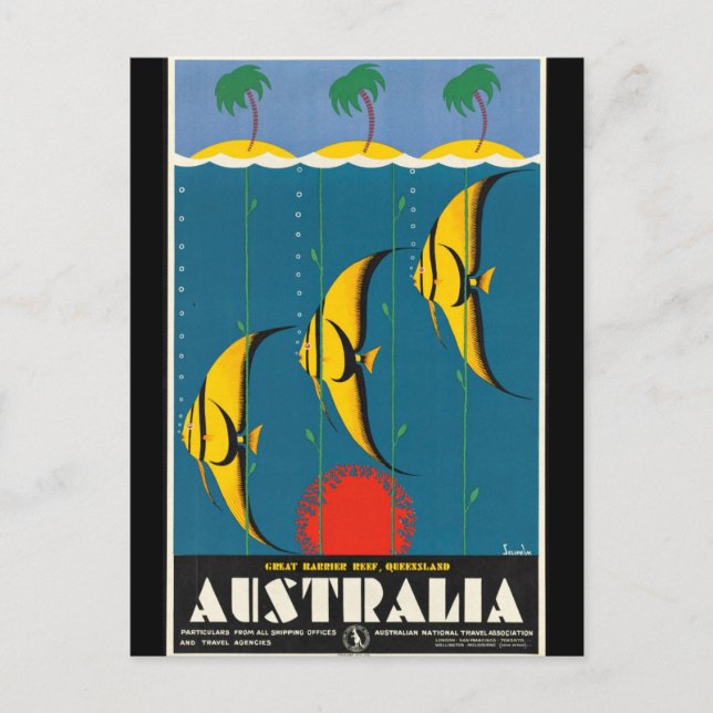 Vintage - Australiens resebyrå Vykort (Framsida)
