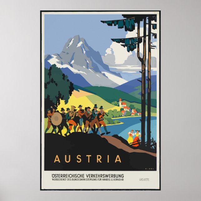 Vintage Austria Travel Classic Poster (Framsidan)