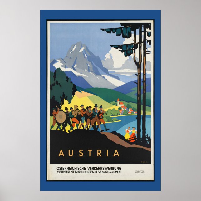 Vintage Austrian Travel Poster (Framsidan)