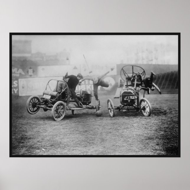 Vintage "Auto-Polo": Bilmotorcyklar Poster (Framsidan)