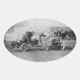 Vintage "Auto Polo" Sportbil Motorsport Oval St Ovalt Klistermärke