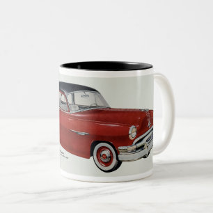 VINTAGE AUTOILLUSTRATION, PONTIAC CHIEFTAIN Två-Tonad MUGG