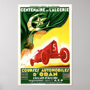 Vintage Automobile Tävling Poster
