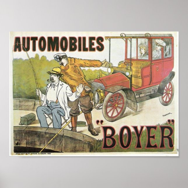 Vintage Automobiles Boyer och Poster (Framsidan)