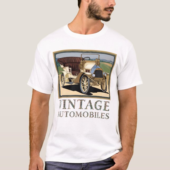 Vintage Automobiles T-Shirt (Framsida)