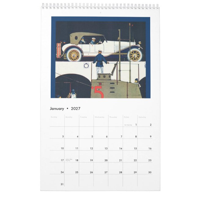 Vintage Autos 2015 Kalender (Jan 2027)