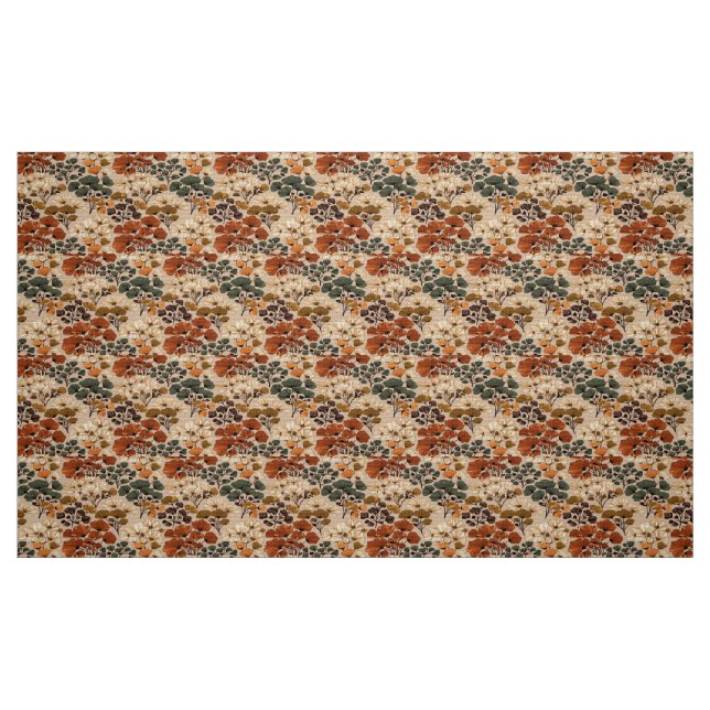 Vintage Autumn Floral Botanical Pattern Tyg (Fat Quarter)