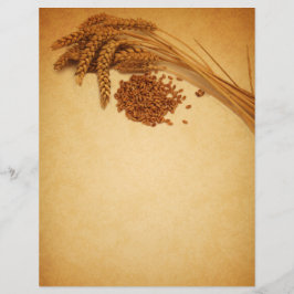 Vintage Autumn Wheat Maj - Letterhead Stationery