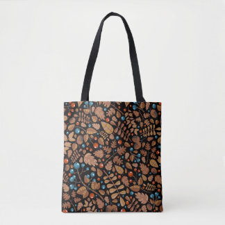 vintage autumn, winter pattern with plants. tygkasse