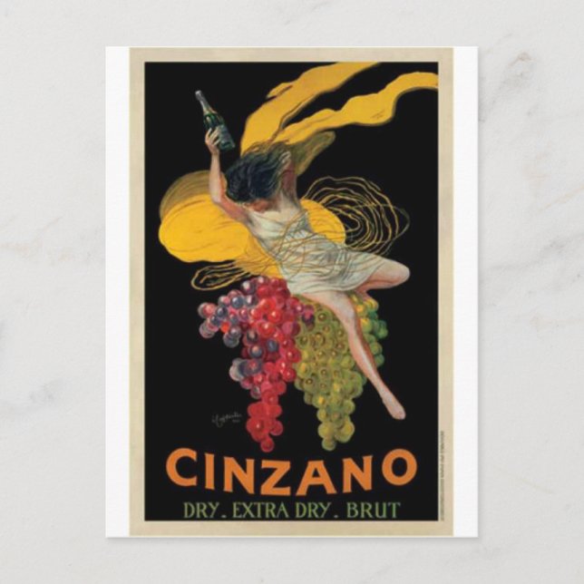 Vintage av alkoholutskrifter vykort (Framsida)