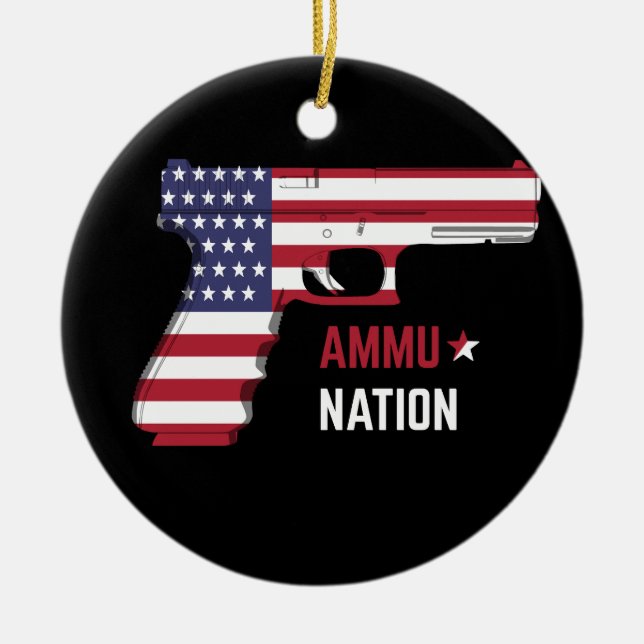 vintage av ammunitionsspruta american retro julgransprydnad keramik (Framsidan)