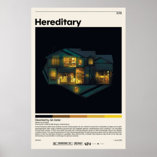 Vintage av areditär ari Aster Minimalist Movie Ret Poster