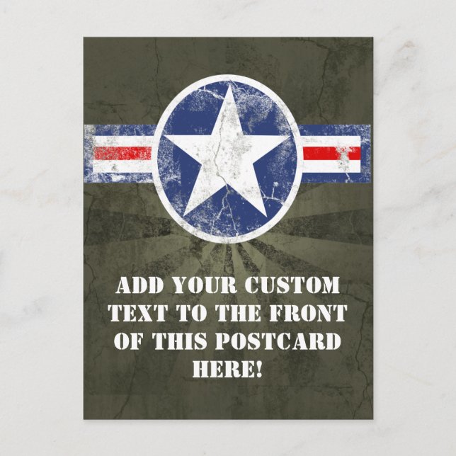 Vintage av armén Luft Vykort (Framsida)