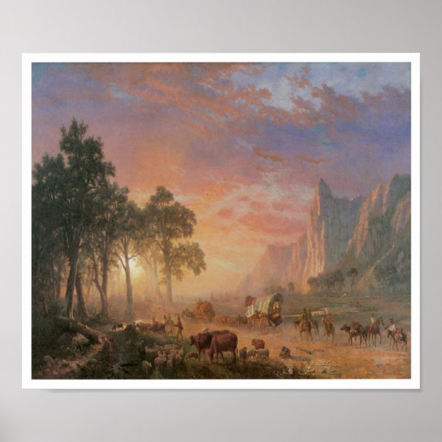 Vintage av  av gammala västern Scene Cattle Drive  Poster (Framsidan)
