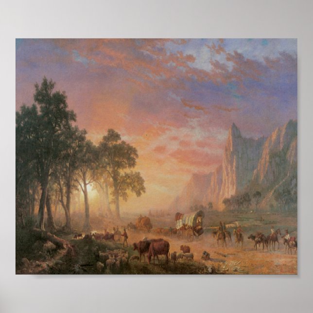 Vintage av  av gammala västern Scene Cattle Drive  Poster (Framsidan)