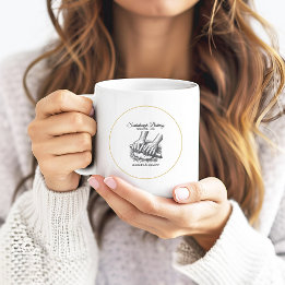 Vintage av bakverk av sourdough-bakverk för bageri kaffemugg