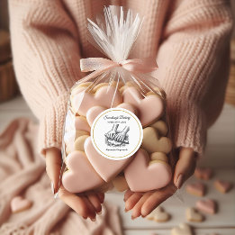 Vintage av bakverk av sourdough-bakverk för bageri runt klistermärke