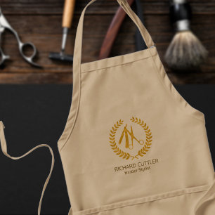 Vintage av Barbres namn och logotyp barber elegant Förkläde