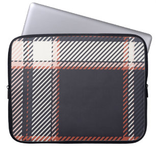 Vintage av beläggning eller tartan är bakgrund ell laptop fodral